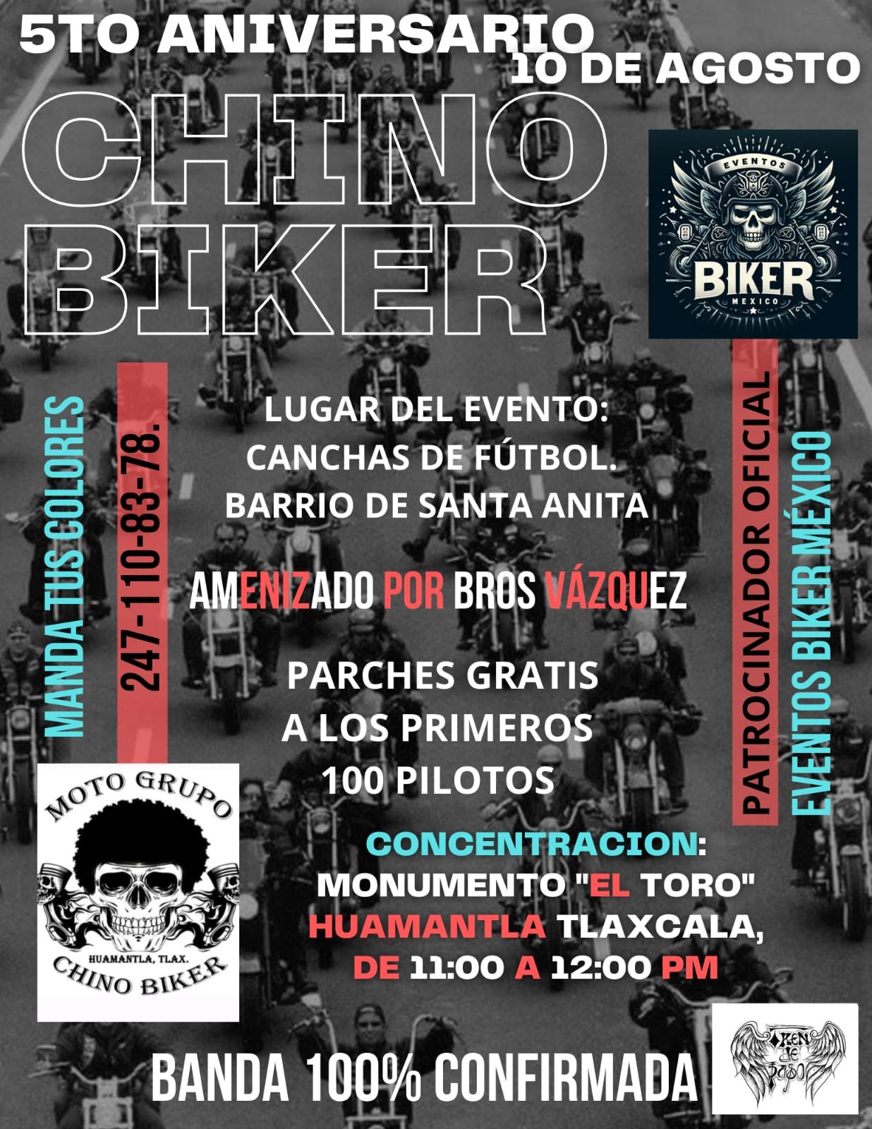 5to aniversario mg chino biker huamantla